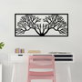 Wallity Horn Tree Escultura de Pared de Metal Negro